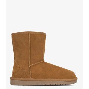 NEW UGG Koolaburra Koola Short Boots Womens 10 Brown Suede Fur Cozy Boho Winter